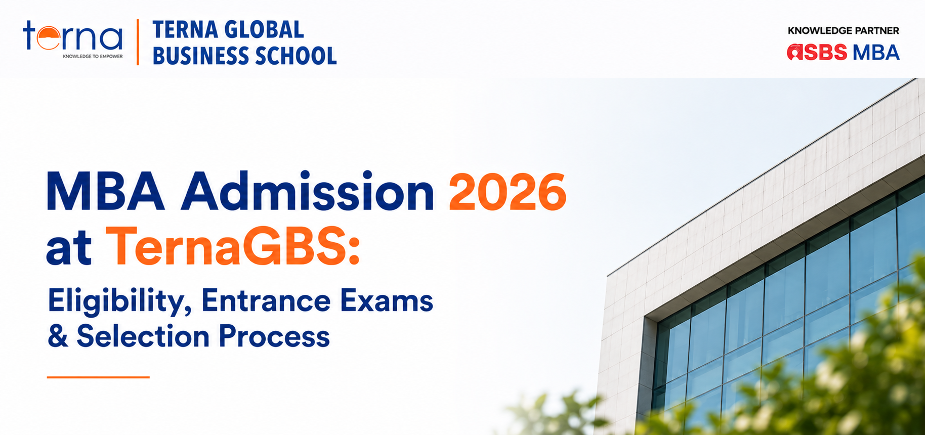 MBA Admission 2026 at TernaGBS Eligibility, Entrance Exams & Selection Process