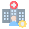 hospital and healthcare management Icon hospital and healthcare management Icon